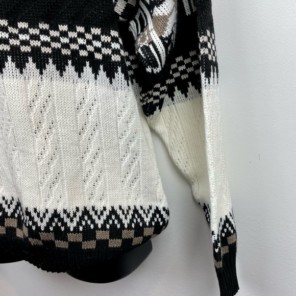 Vintage Fair Isle sweater 80s 90s mens small Northwest Territory made in Canada - Picture 3 of 8